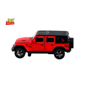 Jeep Rubigon Pullback Toy Car - Light, Sound with Openable Doors, 1:32 Scale (Red) — image 2