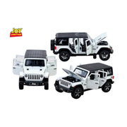 Jeep Rubigon Pullback Toy Car - Light, Sound with Openable Doors, 1:32 Scale (White) — image 4