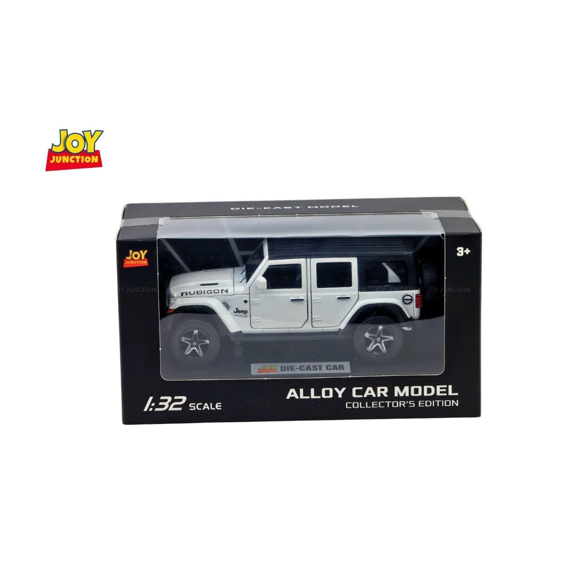 Jeep Rubigon Pullback Toy Car - Light, Sound with Openable Doors, 1:32 Scale (White) — image 5
