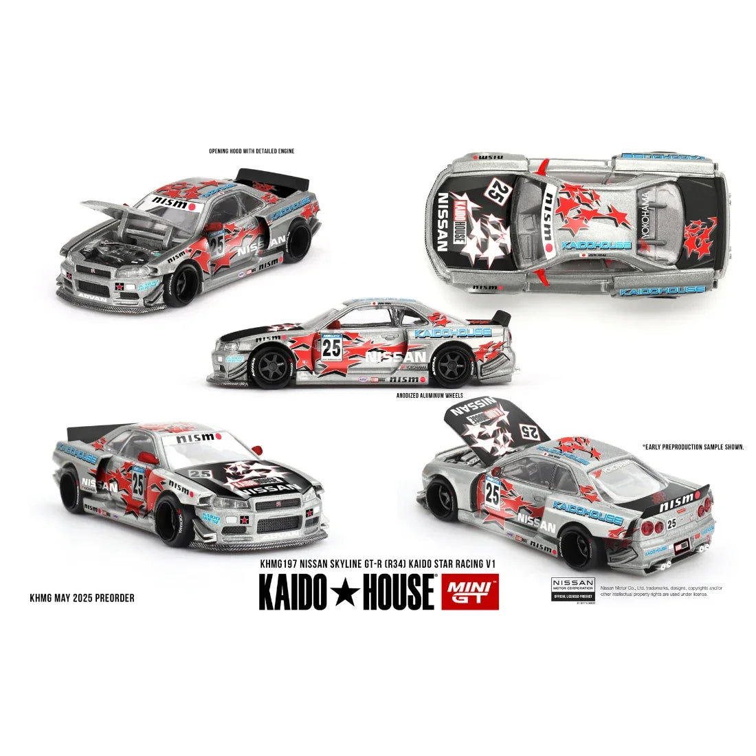 Nissan Skyline GT-R (R34) Kaido Star Racing V1, 1:64 Scale — image 1