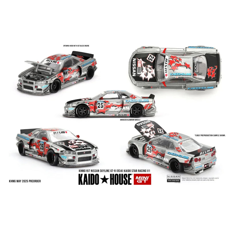 Nissan Skyline GT-R (R34) Kaido Star Racing V1, 1:64 Scale — image 1