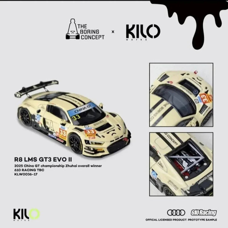AUDI R8 LMS GT3 EVO II #33 CHINE GT 2025, 1:64 Scale — image 1