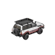 Toyota Land Cruiser LC80 Modified with Off-Road Accessories,1:64 Scale (Silver & Maroon) — image 4