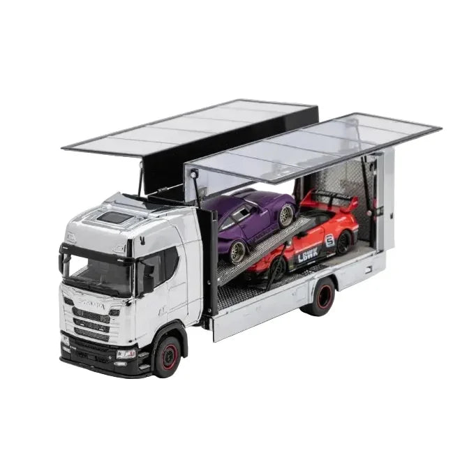 Scania 730 S No.138 Enclosed/Double Deck Tow Truck, 1:64 Scale (Silver) — image 2