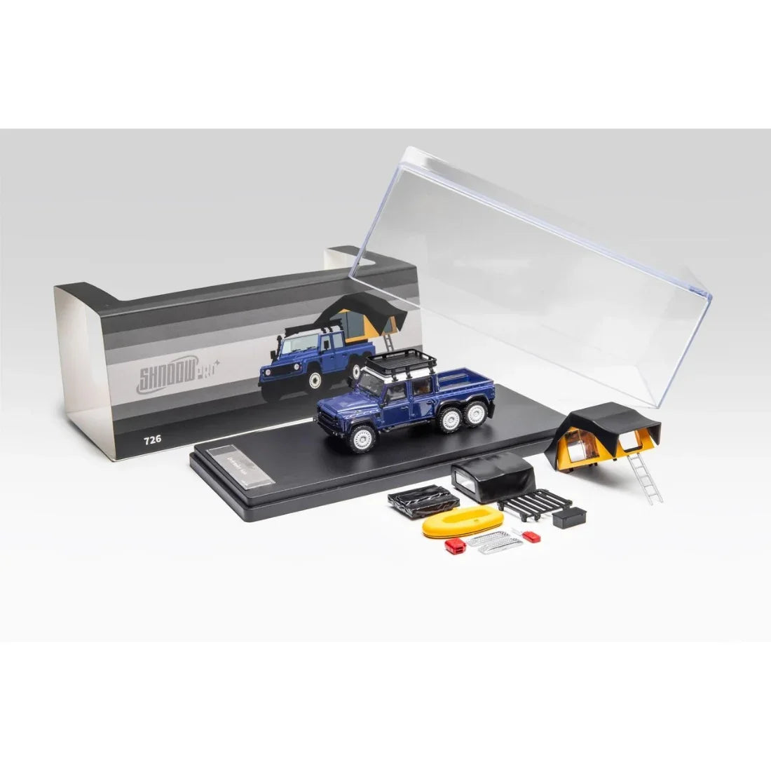 *PRE-ORDER* Defender 6x6 with Accessories, 1:64 Scale (Blue) — image 1