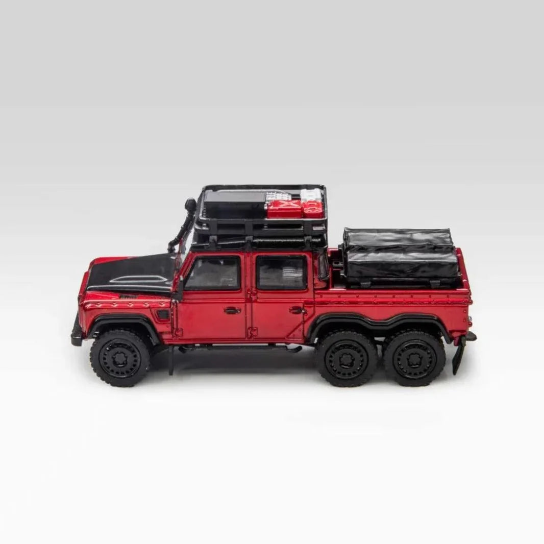 *PRE-ORDER* Land Rover Defender 6x6 (Modified Version) with Accessories, 1:64 Scale (Red) — image 3