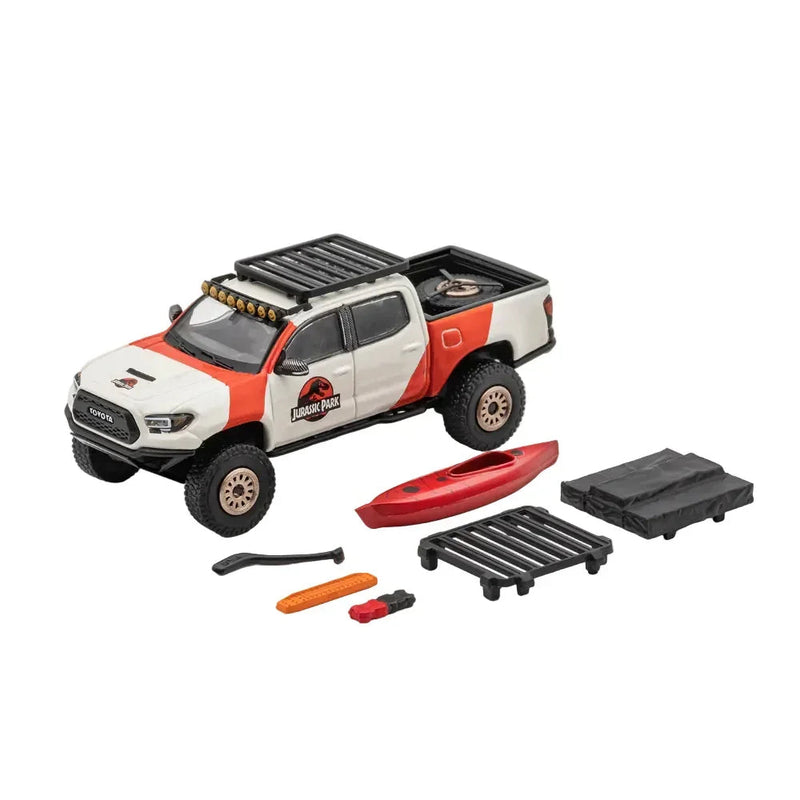 Toyota Tacoma Widebody Jurassic Livery (Left Tie), 1:64 Scale (White) — image 1