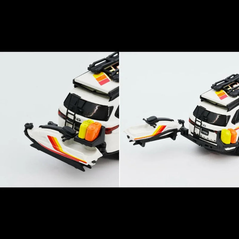 *PRE-ORDER* Toyota Sequoia TRD Pro with Boat, Bicycle & Other Accessories Included, 1:64 Scale (Beige) — image 2