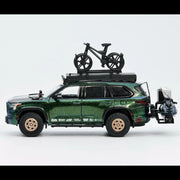 *PRE-ORDER* Toyota Sequoia TRD Pro with Boat, Bicycle & Other Accessories Included Magic Green, 1:64 Scale (Chameleon Green) — image 5
