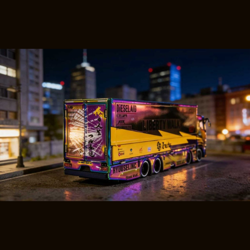 *HEC 2026* Liberty Walk Athlete Tone Mitsubishi Fuso Super Great, 1:64 Scale (Multicolor) — image 5