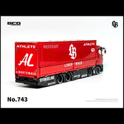 *PRE-ORDER* LBWK TRUCKS Mitsubishi Fuso Super Great - Super Silhouette, 1:64 Scale (Red & Black) — image 3