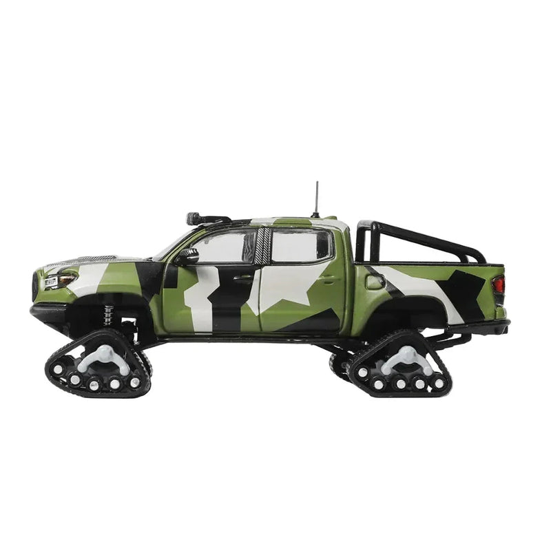 Toyota Tacoma No.510 Pre-Runner Snow Mobile with Tank Track, 1:64 Scale (Camouflage) — image 2