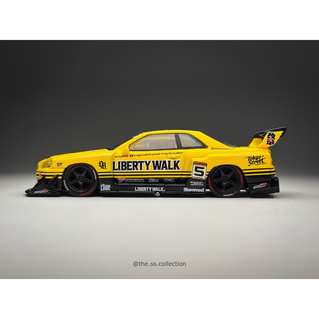 Nissan Skyline ER34 LBWK, 1:64 Scale (Yellow) — image 2