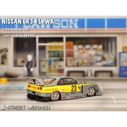 Nissan Skyline GT-R GTR R34 ER34 LBWK #23, 1:64 Scale (Silver & Yellow) — image 3