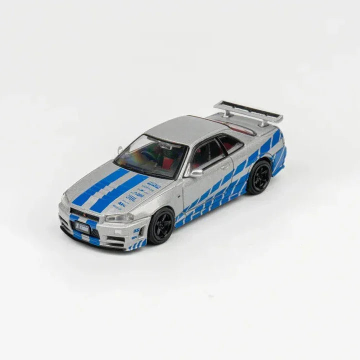 DieCast Team Nissan Nismo Skyline GT-R Z-Tune (R34), 1:64 Scale (Silver) — image 1