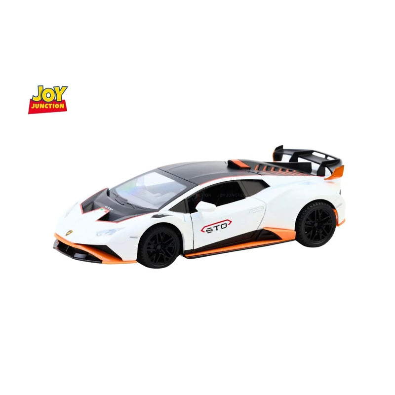 Lamborghini Hurracan STO - Light, Sound with Openable Doors, 1:24 Scale (White) — image 1
