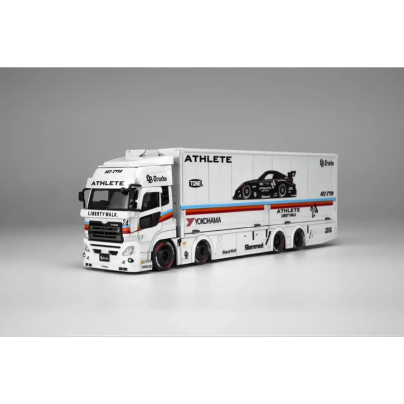 *PRE-ORDER* LB-TRUCKS UD Quon Cargo Truck (Limited to 2999pcs), 1:64 Scale (Athlete White) — image 1
