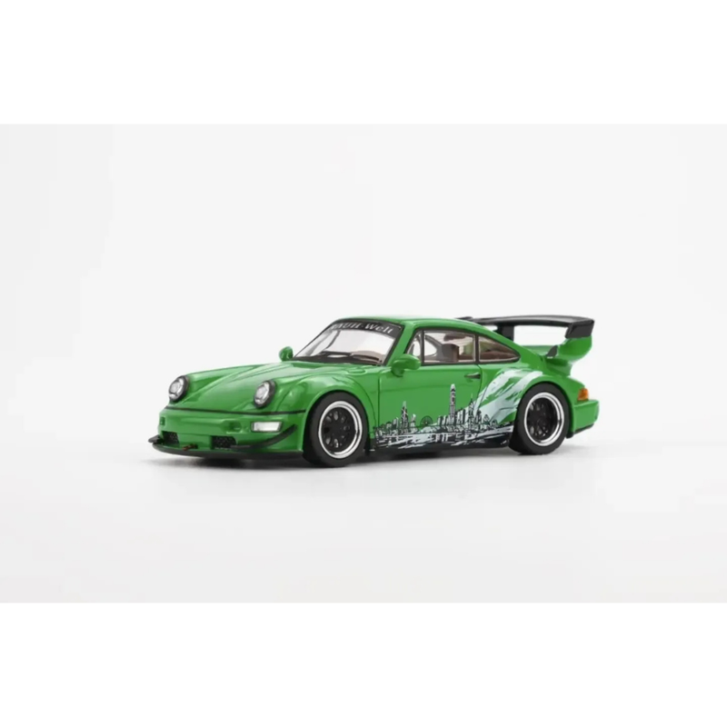 *HKTCS 2026* Porsche diecast RWB 964 Signal Green (Limited Edition 1999pcs), 1:64 Scale — image 1