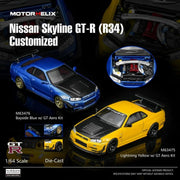 *PRE-ORDER* Nissan Skyline GT-R (R34) Customized W/GT Aero Kit, 1:64 Scale (Bayside Blue) — image 2