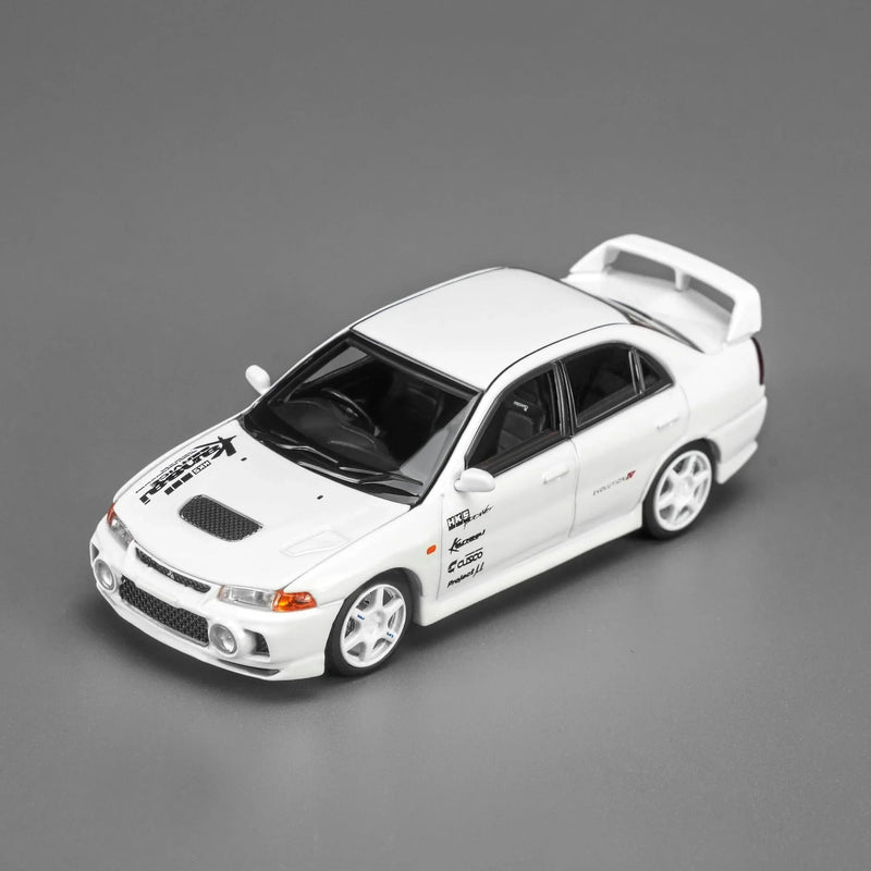 Mitsubishi Lancer Evolution IV GSR Kansai Livery, 1:64 Scale (White) — image 1
