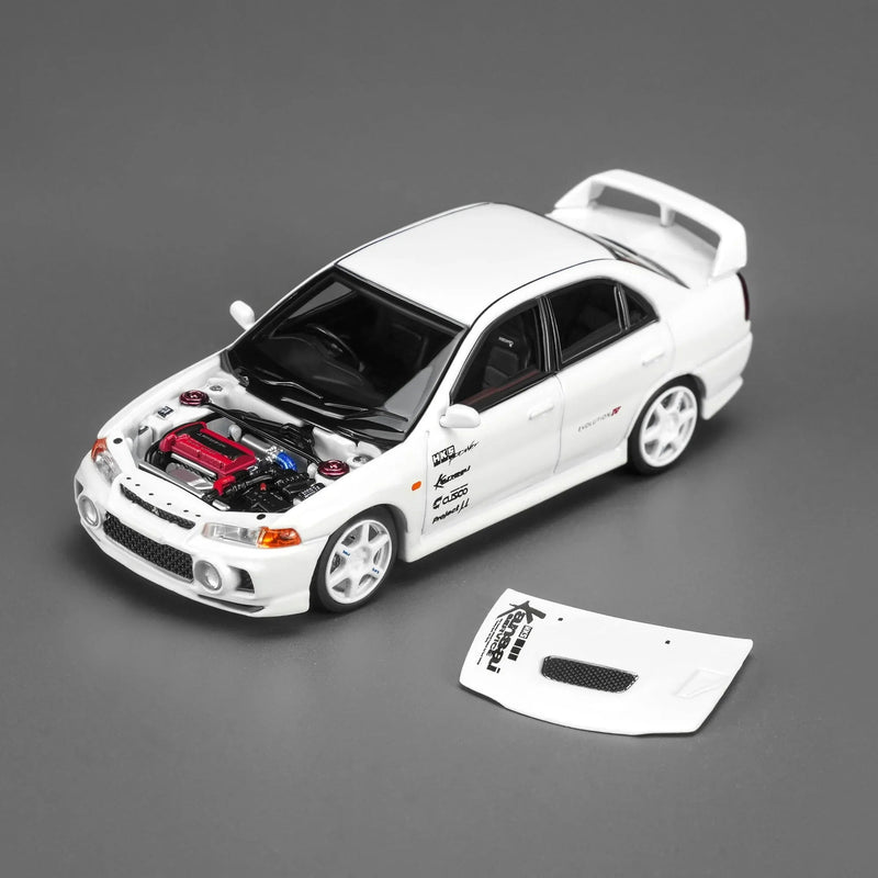 Mitsubishi Lancer Evolution IV GSR Kansai Livery, 1:64 Scale (White) — image 2