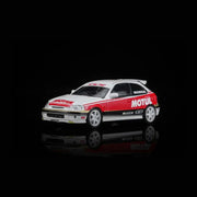 *PRE-ORDER* Honda Civic TYPE R (EK9) Customized Motul Livery Magnetic Engine Hood-Removable, 1:64 Scale (White) — image 3