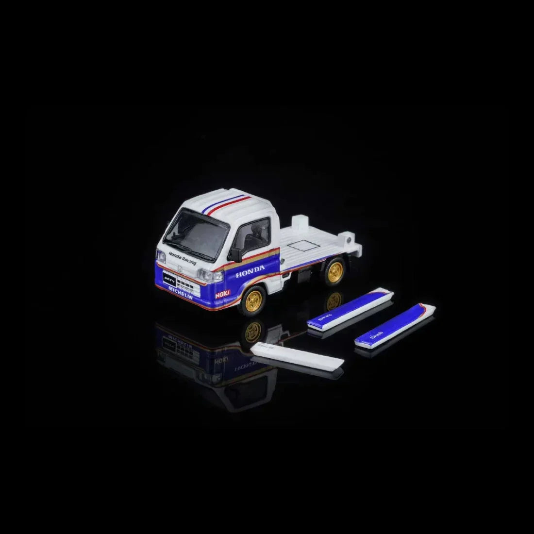 *PRE-ORDER* Honda ACTY 4WD Customized Blue & White Livery with Accessories, 1:64 Scale — image 1
