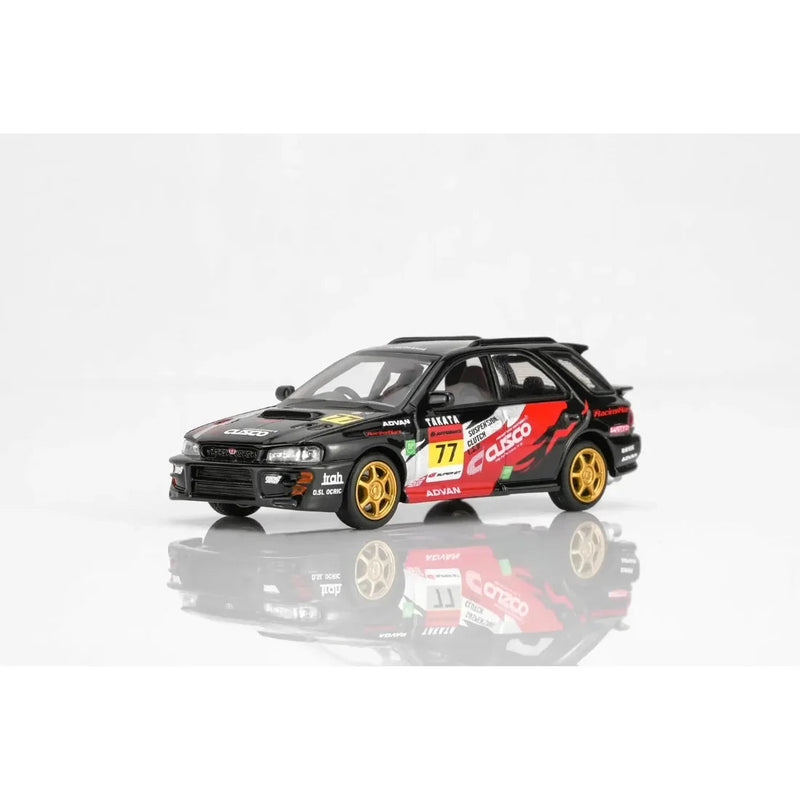 *PRE-ORDER* Subaru Impreza Wagon WRX STi Version VI Cusco Silver Livery, 1:64 Scale (Black) — image 1