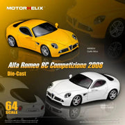 *PRE-ORDER* Alfa Romeo 8C Competizione 2008 Giallo Mica, 1:64 Scale — image 2