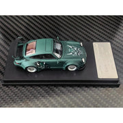 *PRE-ORDER* Porsche diecast RWB 930 GT Wing (Hanna Mask Borisov Mask), 1:64 Scale (Green) — image 3