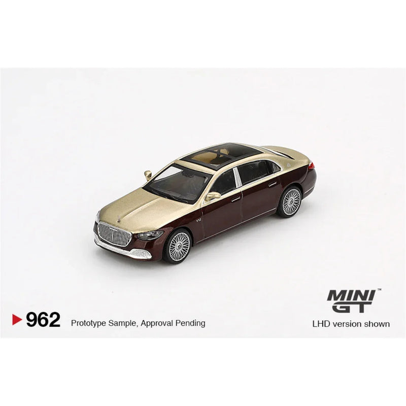 Mercedes-Maybach S 680 Gold / Dark Red Metallic, 1:64 Scale — image 2