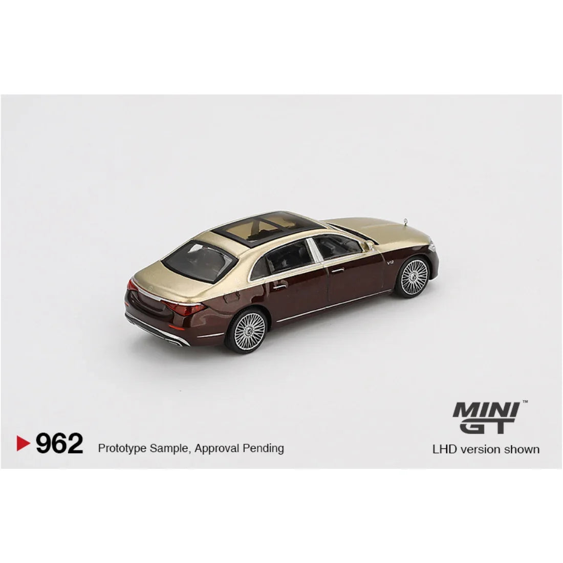 Mercedes-Maybach S 680 Gold / Dark Red Metallic, 1:64 Scale — image 4