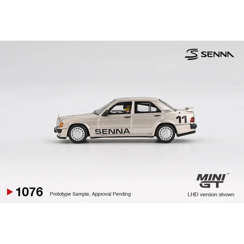 Mercedes-Benz 190 E 2.3-16 #11 Ayrton Senna Nürburgring Race of Champions w/ Figure 1984, 1:64 Scale — image 2