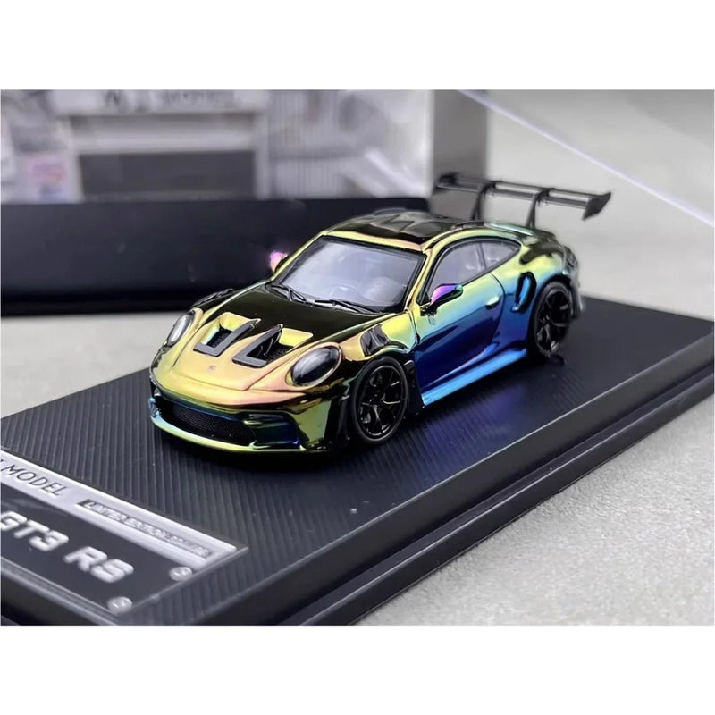 Porsche diecast 911 GT3 RS (Limited to 499pcs), 1:64 Scale (Chrome Multicolor) — image 1