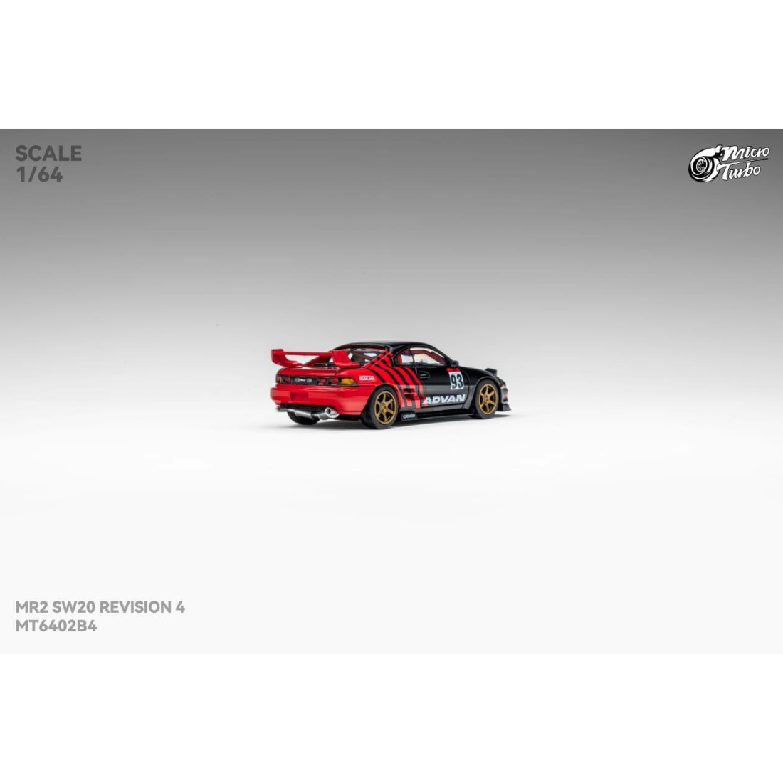 *PRE-ORDER* MR2 SW20 Retractable-Headlights Advan Livery, 1:64 Scale — image 6