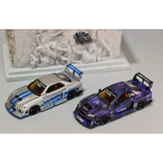 *PRE-ORDER* Skyline ER34, LB-Super Silhourte Wide Body (Removable Hood & 1 Transparent Hood Included) Silver Swirl, 1:64 Scale — image 2