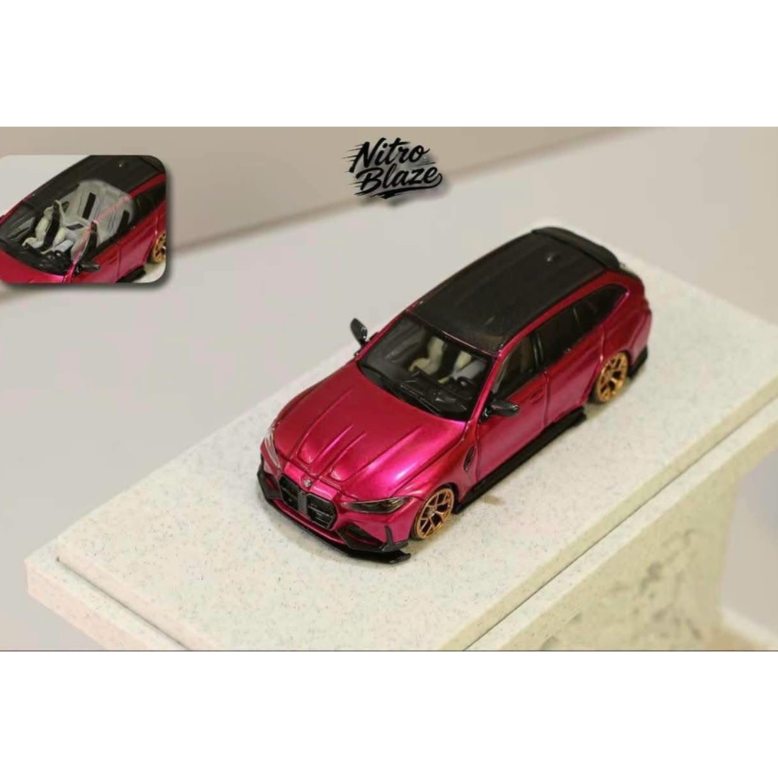 *PRE-ORDER* G81 M3 Touring ADRO Body Kit Metallic Rose Red (Limited to 500pcs), 1:64 Scale — image 1