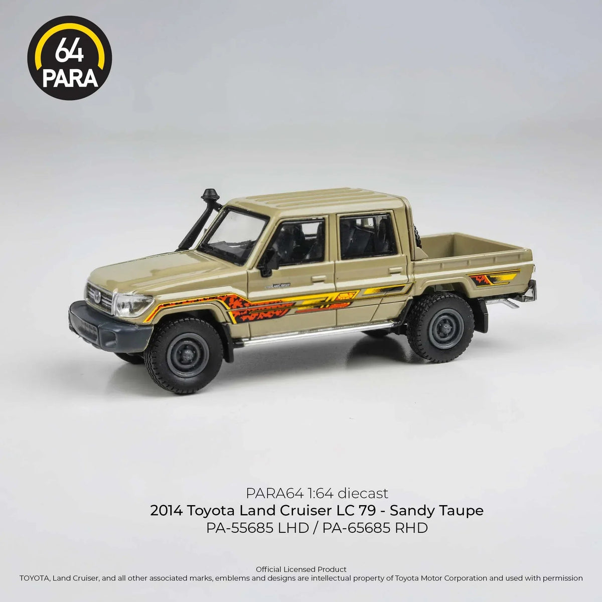 Toyota Land Cruiser 79 LHD 2014, 1:64 Scale (Beige) — image 1