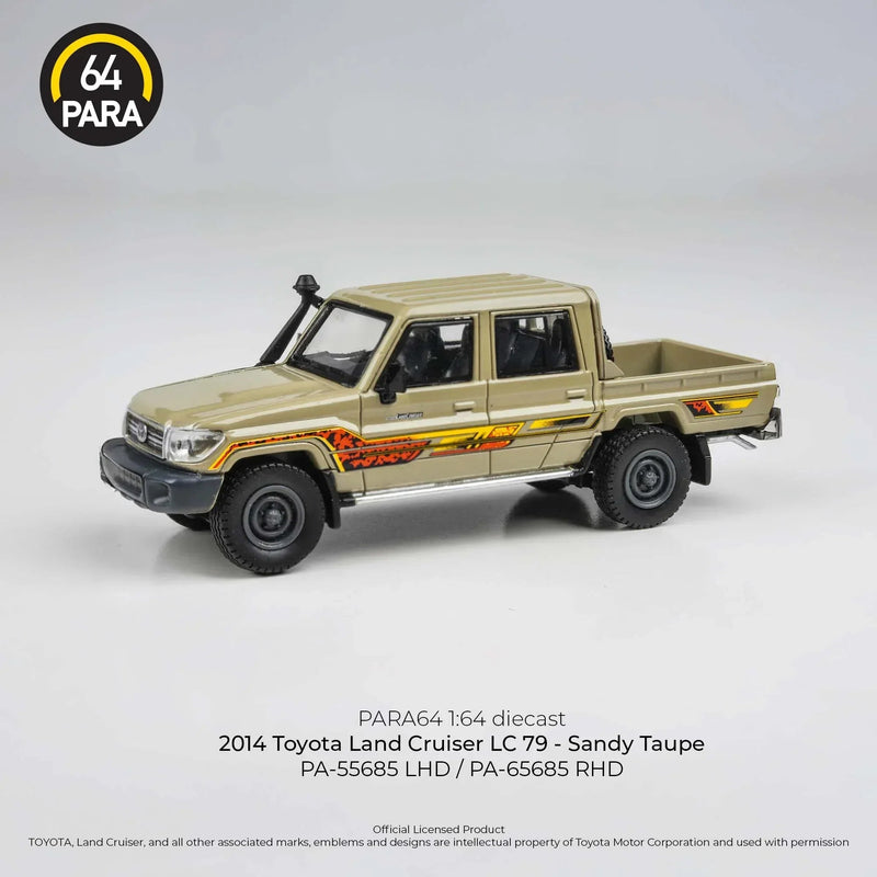 Toyota Land Cruiser 79 LHD 2014, 1:64 Scale (Beige) — image 1