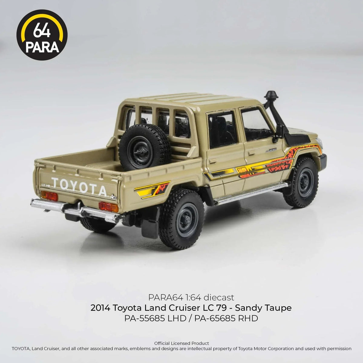 Toyota Land Cruiser 79 LHD 2014, 1:64 Scale (Beige) — image 3