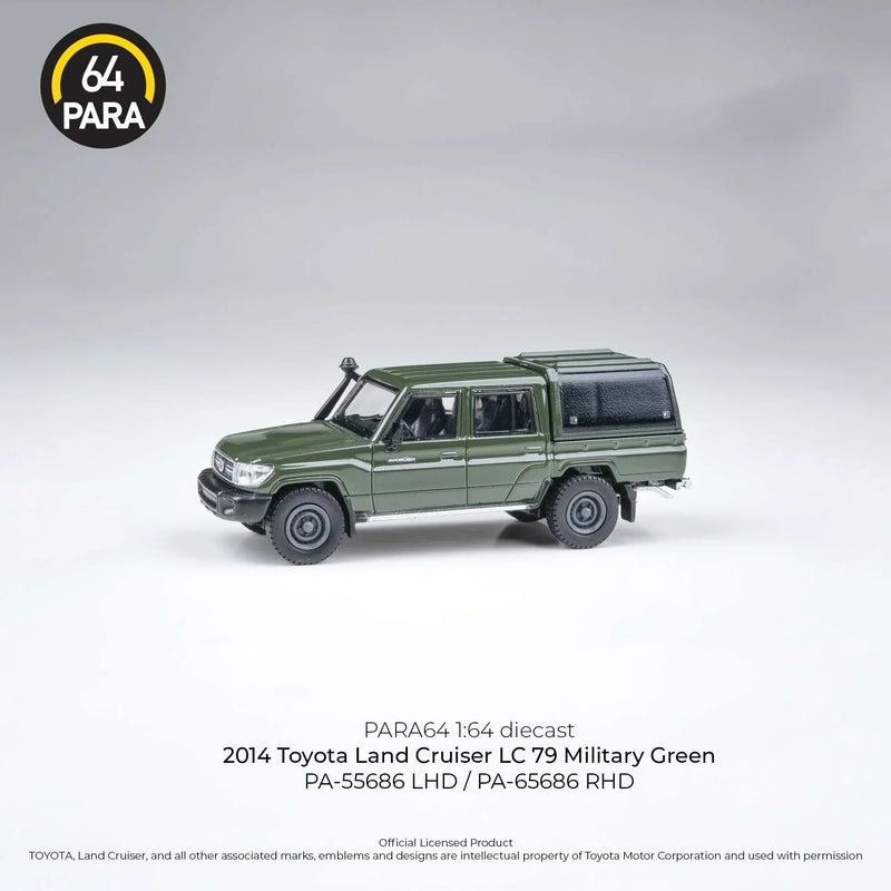 Toyota Land Cruiser LC79 2014, 1:64 Scale (Green) — image 1
