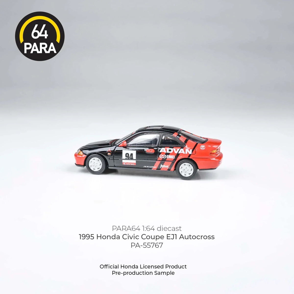 Honda Civic Coupe EJ1 Autocross 1995, 1:64 Scale (Black) — image 2