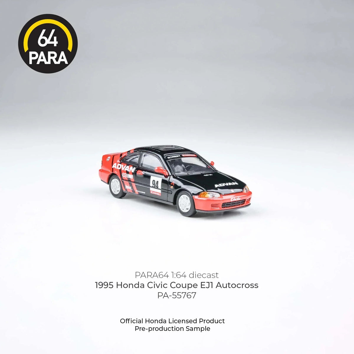 Honda Civic Coupe EJ1 Autocross 1995, 1:64 Scale (Black) — image 4