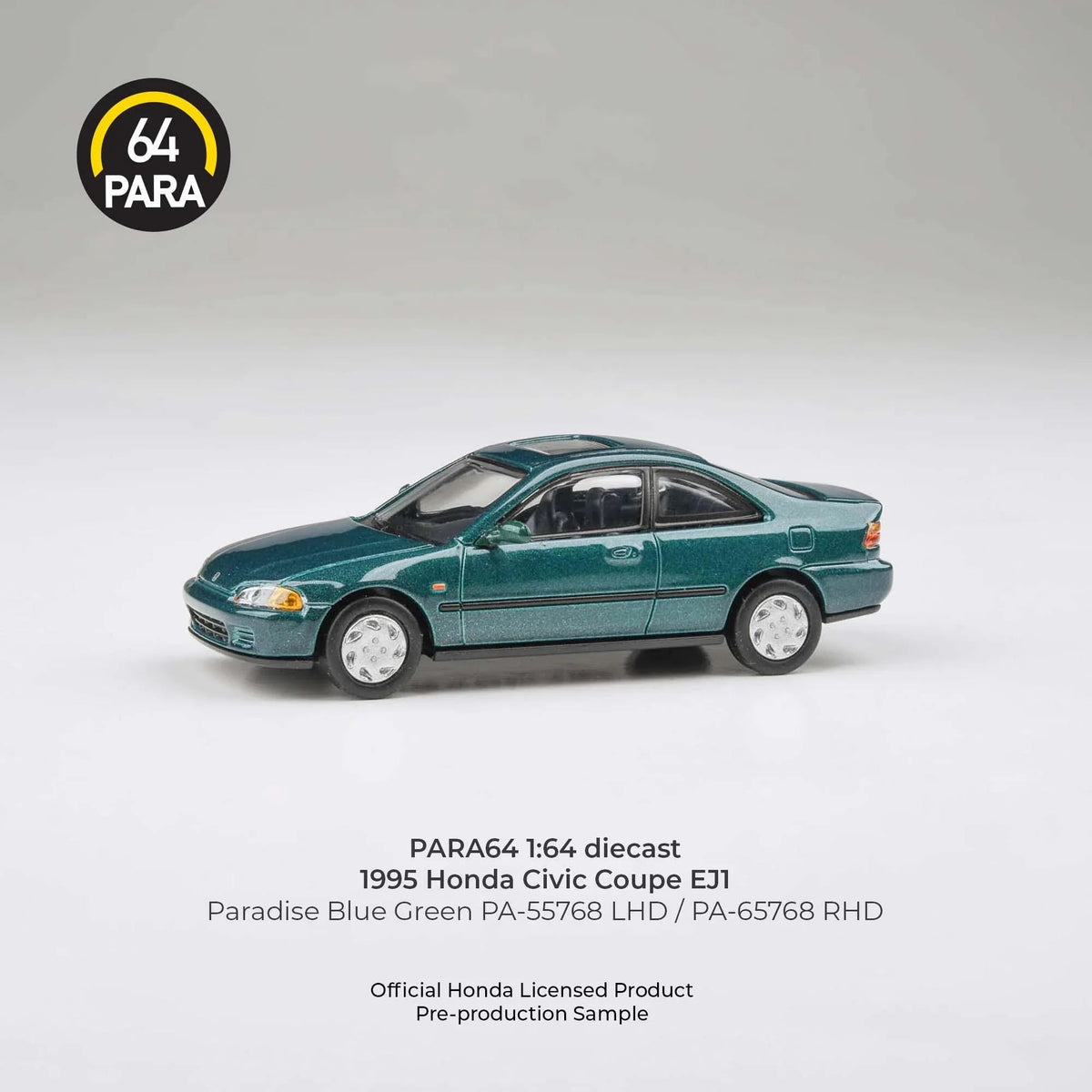 Honda Civic Coupe EJ1 Paradise 1995, 1:64 Scale (Blue Green) — image 1