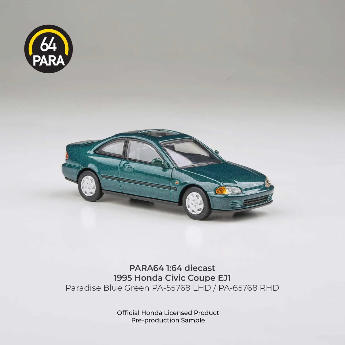 Honda Civic Coupe EJ1 Paradise 1995, 1:64 Scale (Blue Green) — image 4
