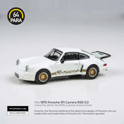 Porsche diecast 911 Carrera RSR 3.0 Grand Prix, 1:64 Scale (White) — image 1