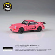 Porsche diecast 911 Carrera 3.0 RSR, 1:64 Scale (Pink) — image 1