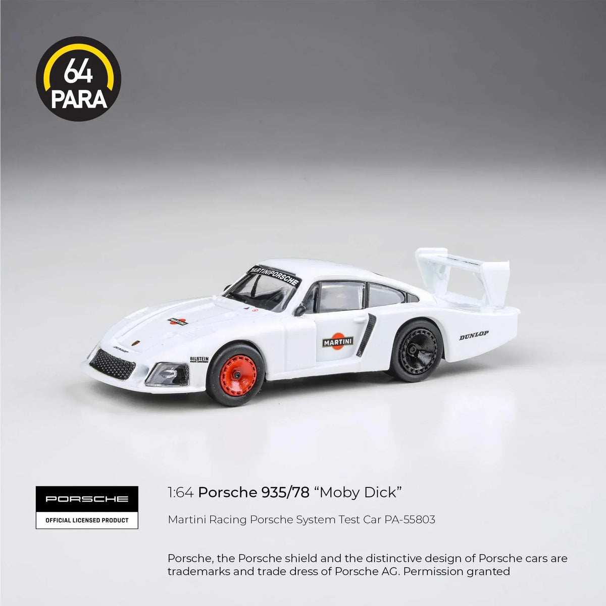 Porsche diecast 935/78 "Moby Dick", 1:64 Scale (White) — image 1