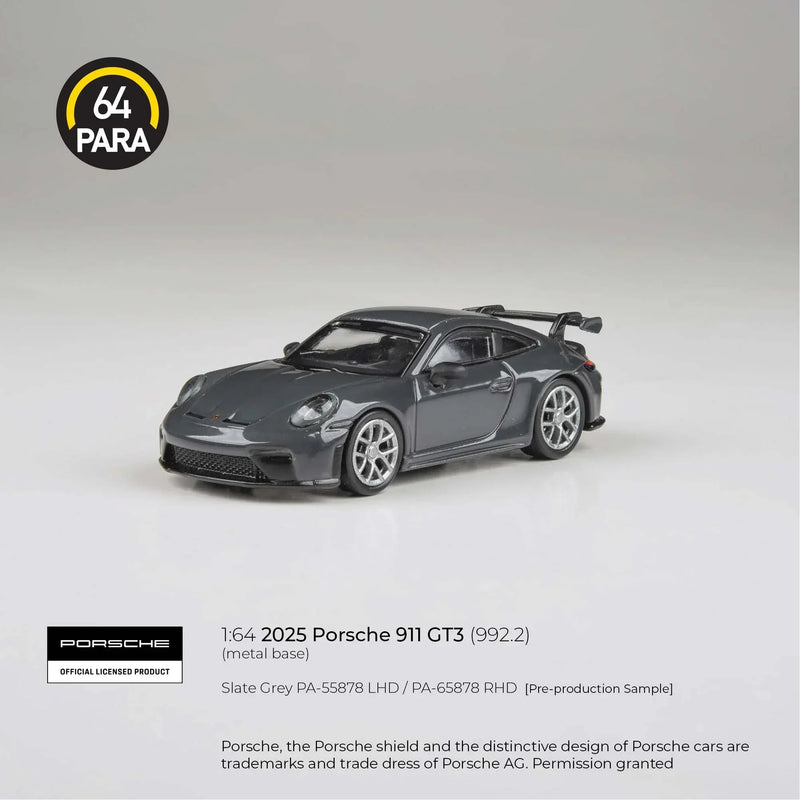 Porsche diecast 911 GT3 (992.2) 2025, 1:64 Scale (Slate Grey) — image 1