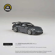 Porsche diecast 911 GT3 (992.2) 2025, 1:64 Scale (Slate Grey) — image 4